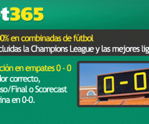 Apuestas combinadas de Bet365 en la Champions League.