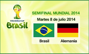 apuestas Brasil Alemania, Semifinal Mundial de Fútbol 2014.